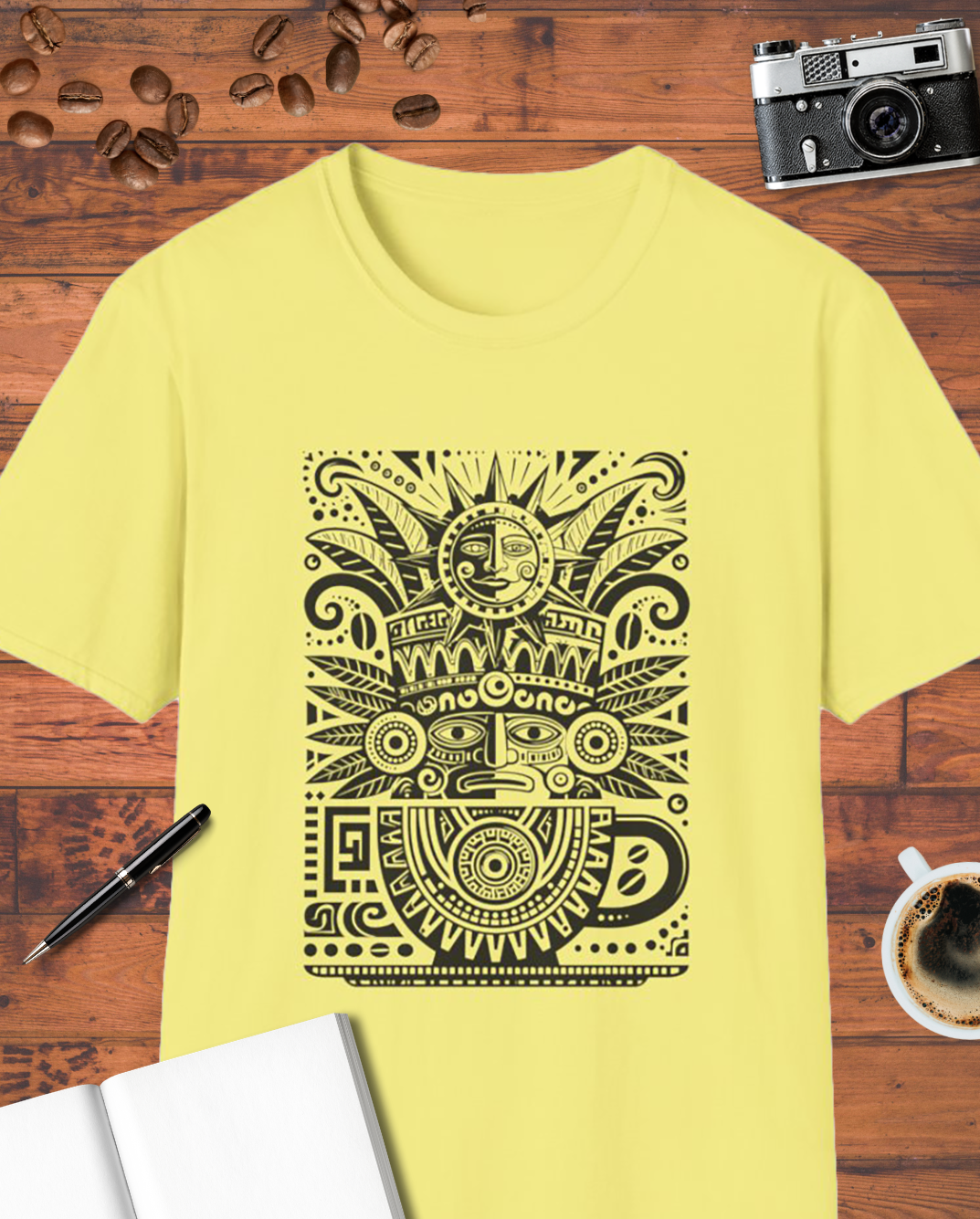 Tribal Coffee Art T-Shirt