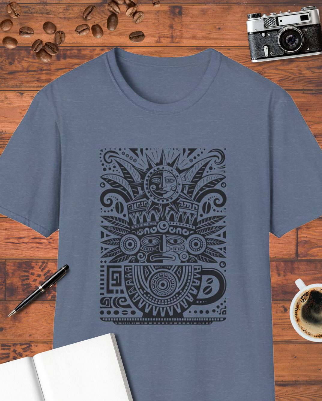 Tribal Coffee Art T-Shirt