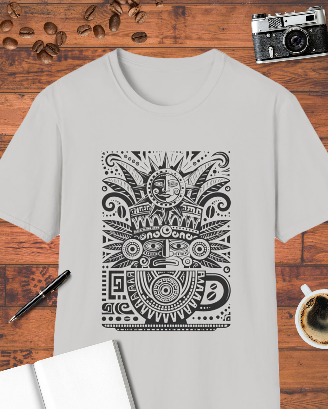 Tribal Coffee Art T-Shirt