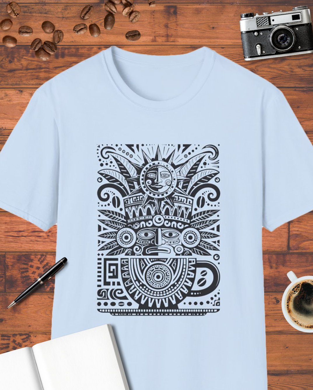 Tribal Coffee Art T-Shirt