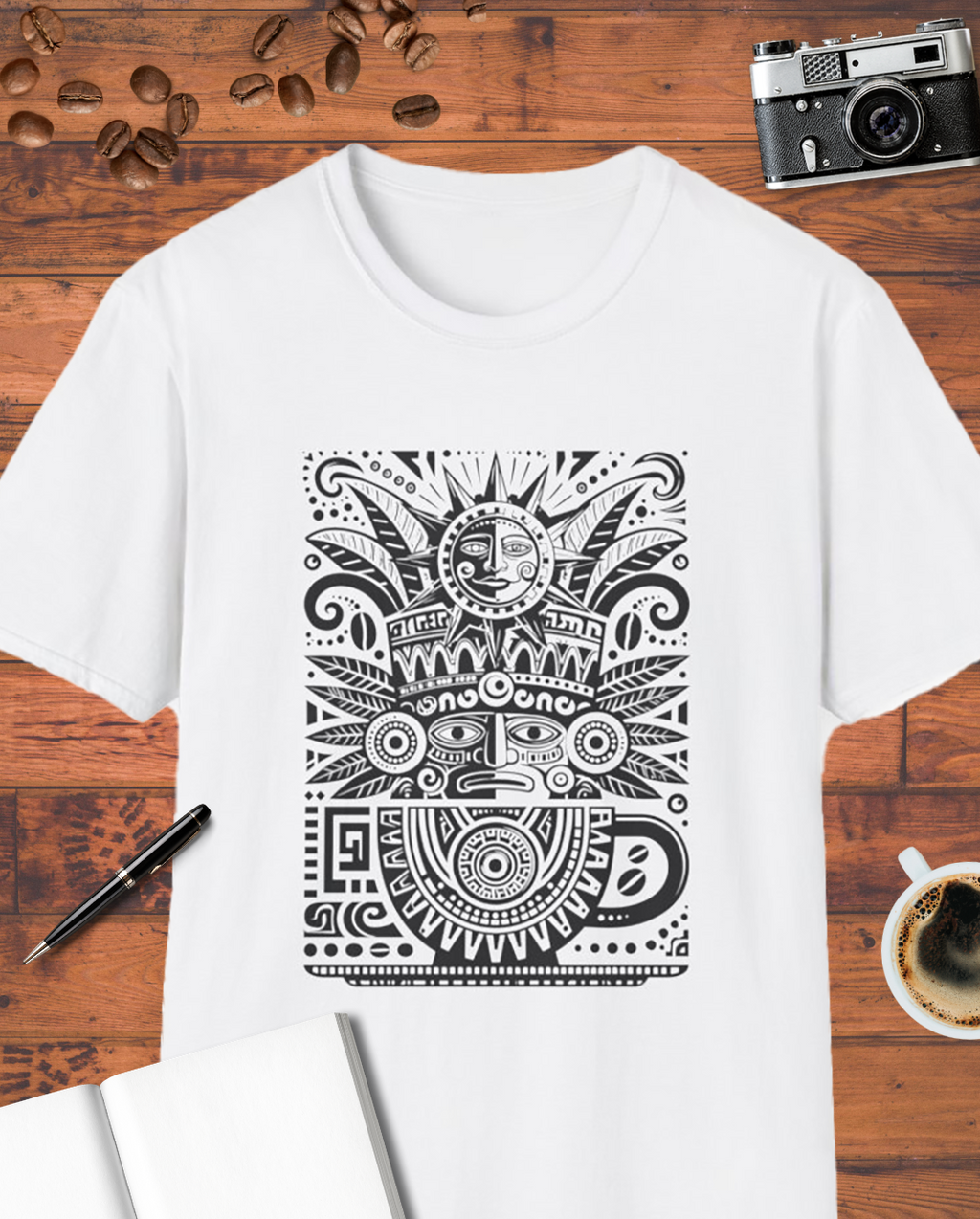 Tribal Coffee Art T-Shirt