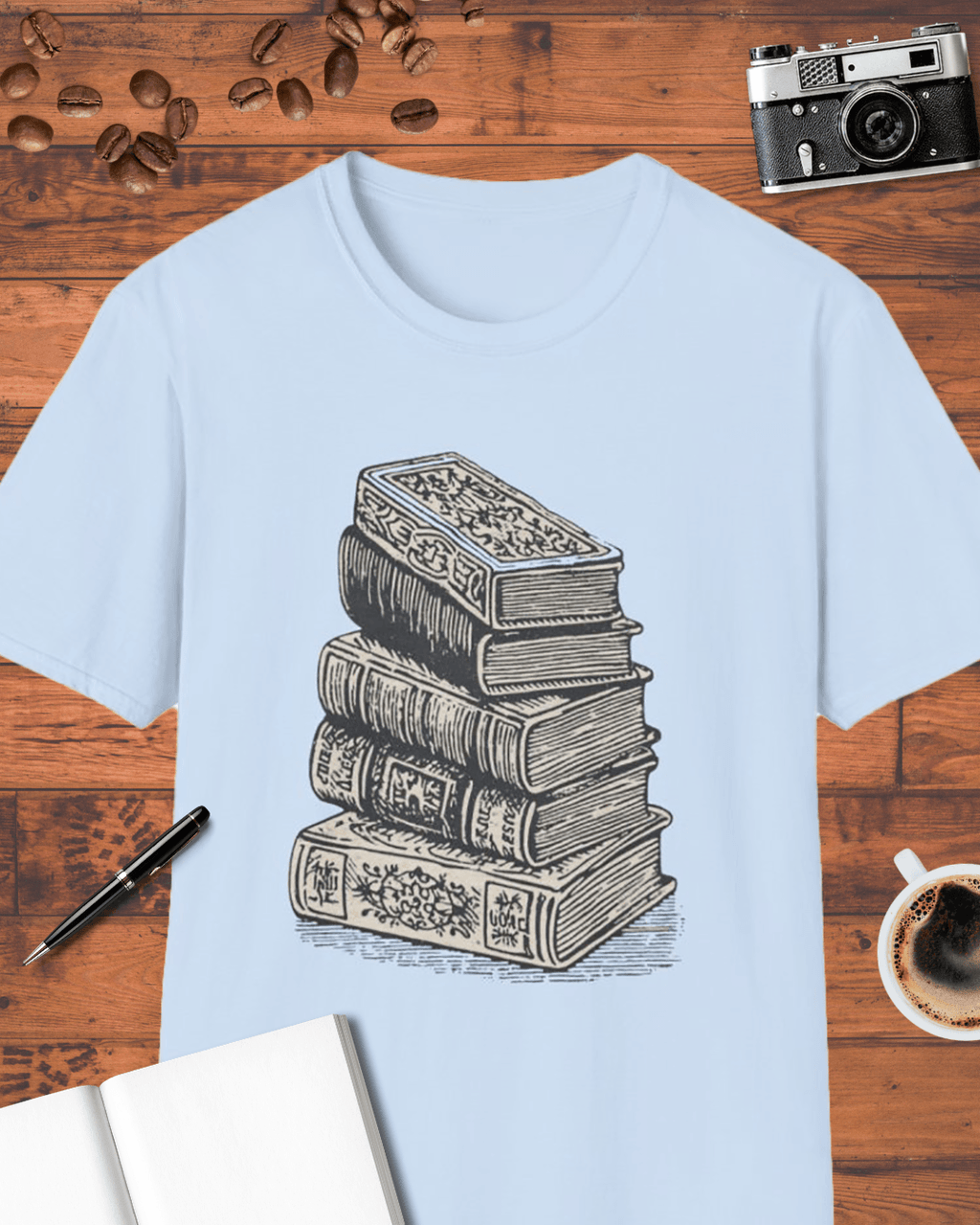 Vintage Book Stack T-Shirt