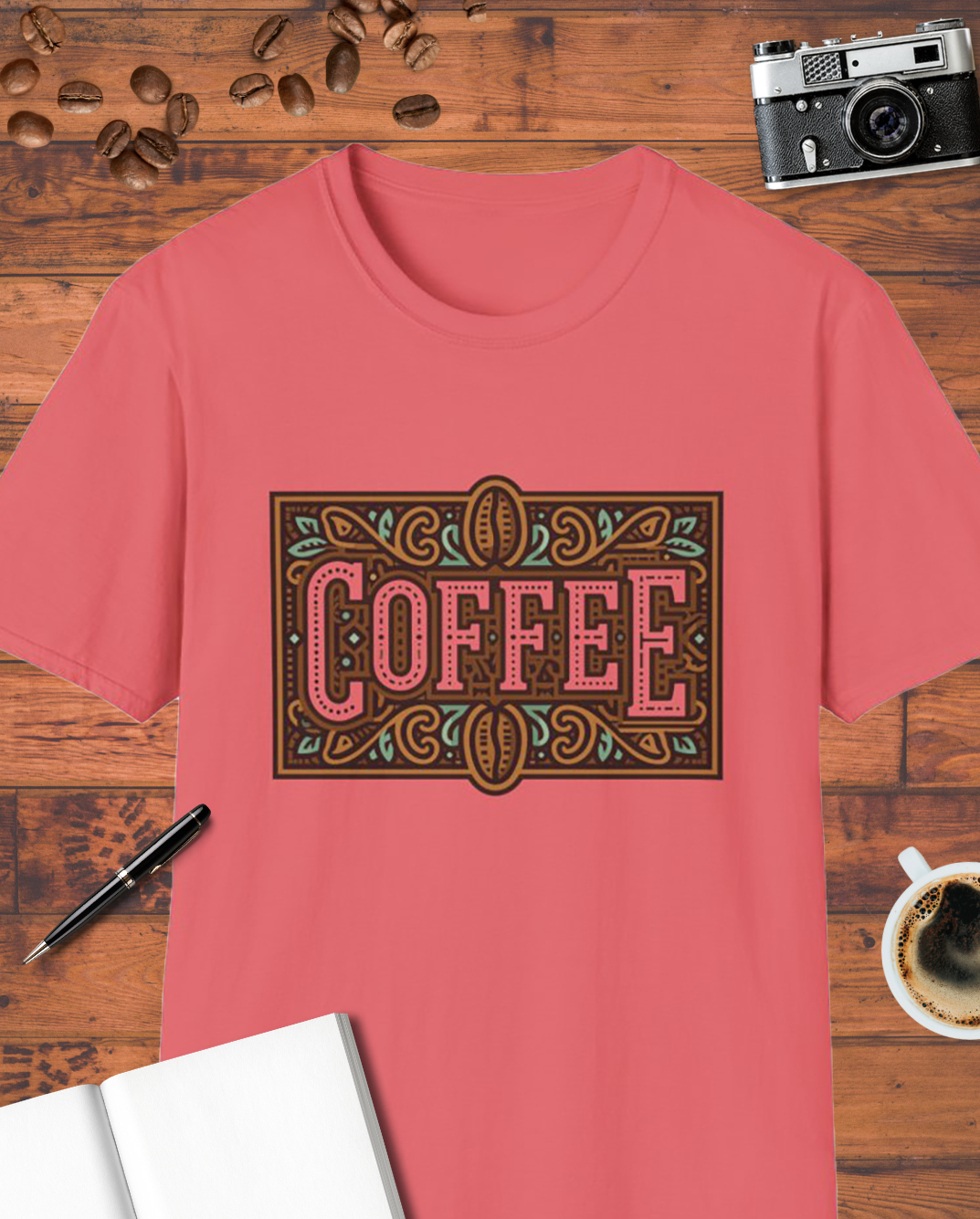 Vintage Coffee Typography T-Shirt