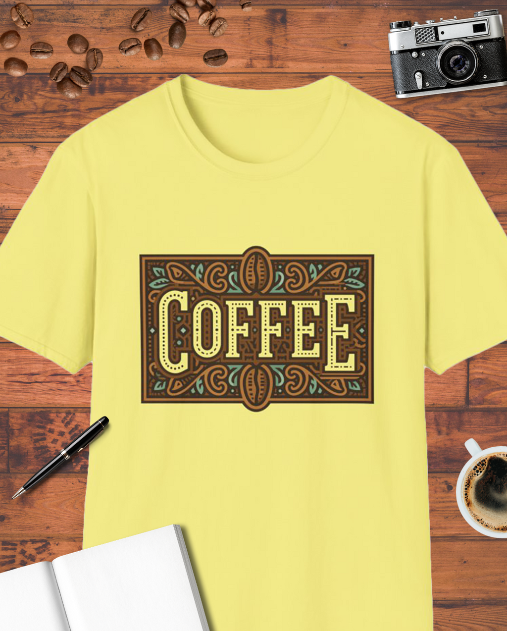 Vintage Coffee Typography T-Shirt