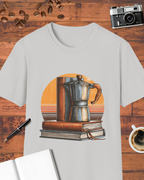 Vintage Moka Pot & Books T-Shirt