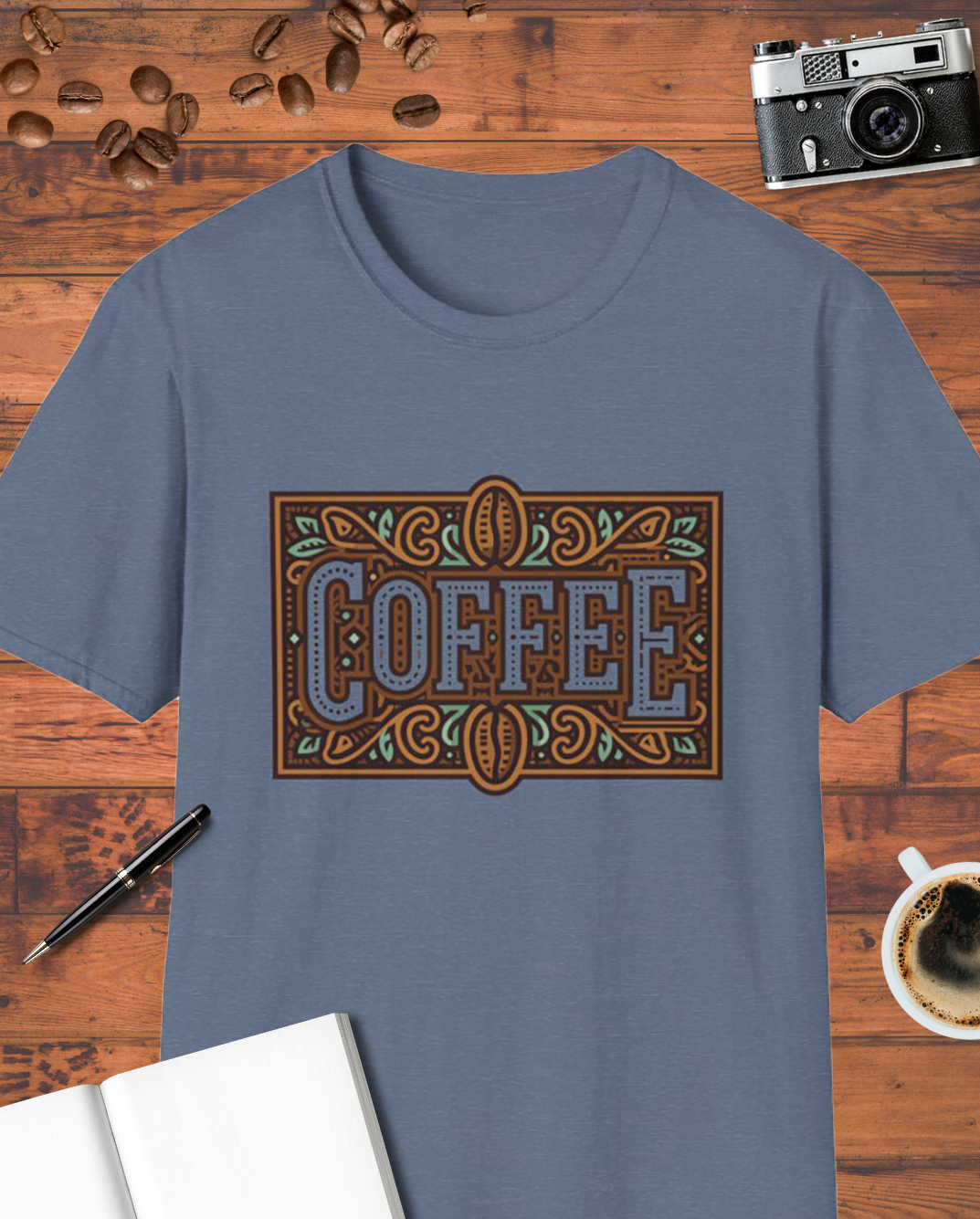 Vintage Coffee Typography T-Shirt