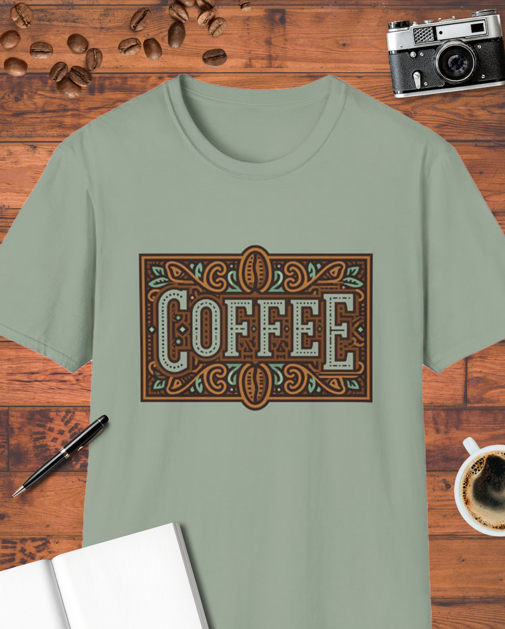 Vintage Coffee Typography T-Shirt
