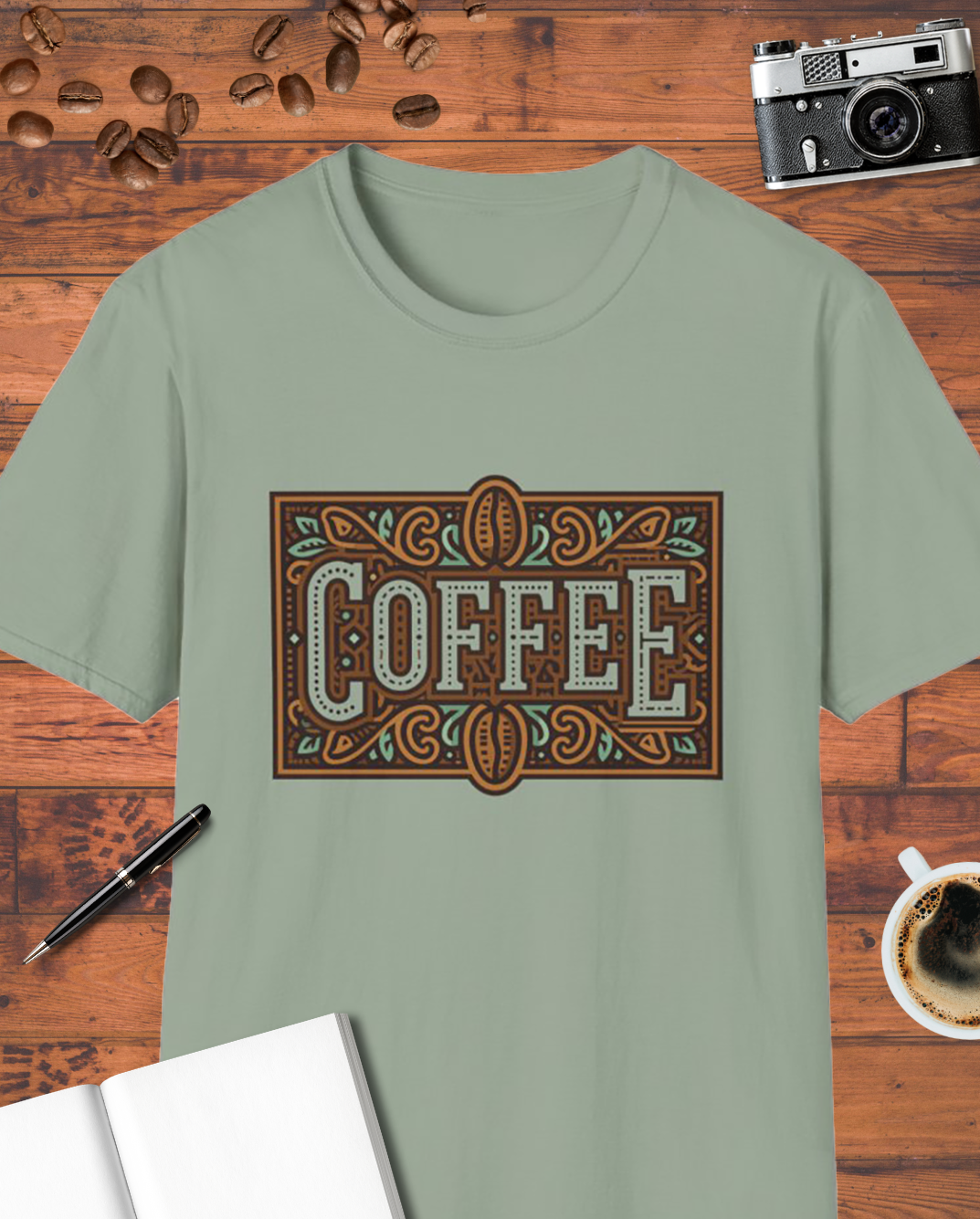 Vintage Coffee Typography T-Shirt