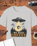 We Need Coffee UFO T-Shirt